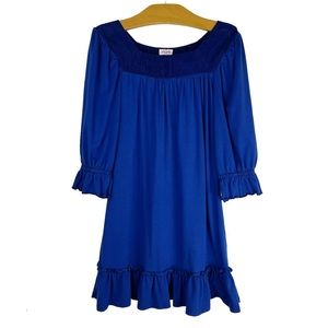 Ella Moss Ruffle Hem Dress Blue Size 5/6